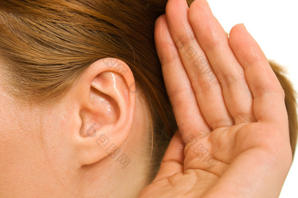 耳朵妇女作为身体的一部分.