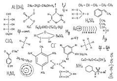 手绘化学公式
