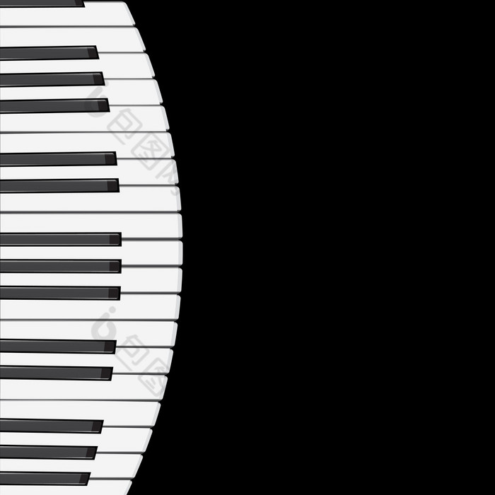 music background with piano keys illustration.