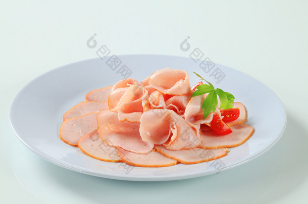 Delicately sliced chicken breast