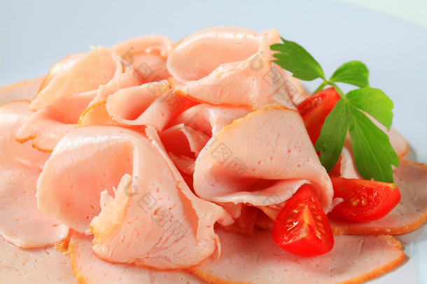 Delicately sliced chicken breast