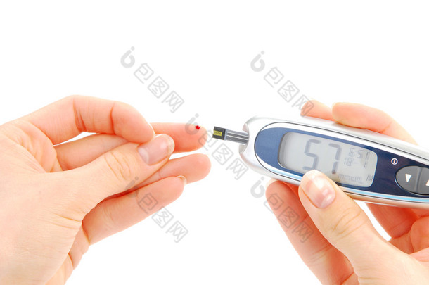 糖尿病人<strong>血糖</strong>水平的血液测试