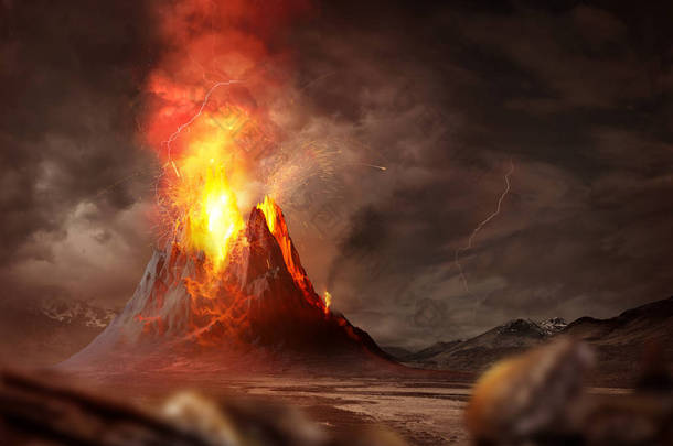 大规模的火山喷发