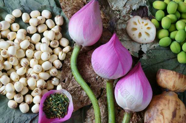 集合莲花、 种子、 <strong>茶叶</strong>、 健康<strong>食品</strong>