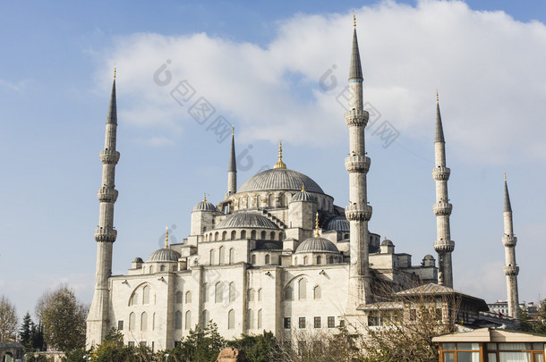 Blue Mosque, (Sultanahmet Camii)，Istanbul, Turkey.