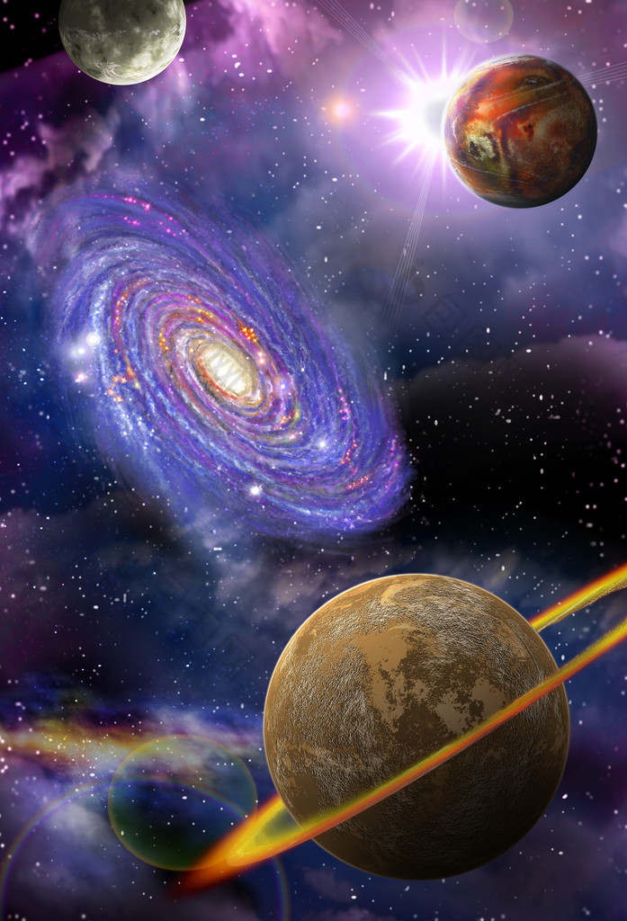星系和空间中的行星图片-包图网企业站