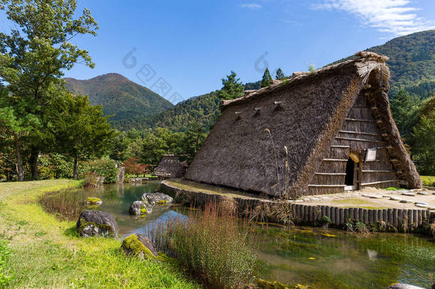 传统的日本白川乡老村