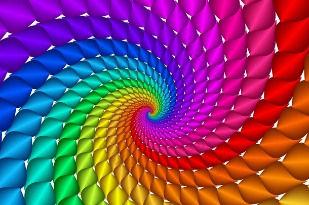 迷幻彩虹螺旋纹理背景