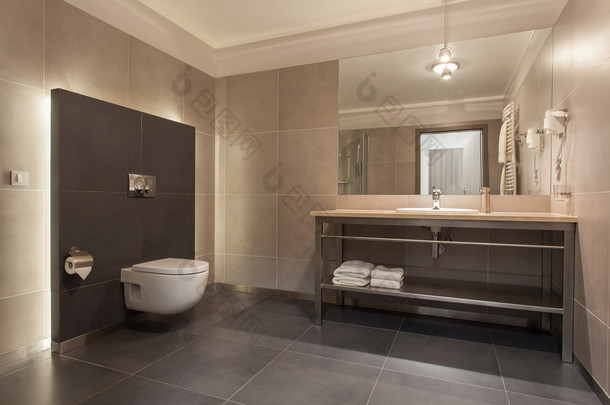 林地酒店-现代浴室