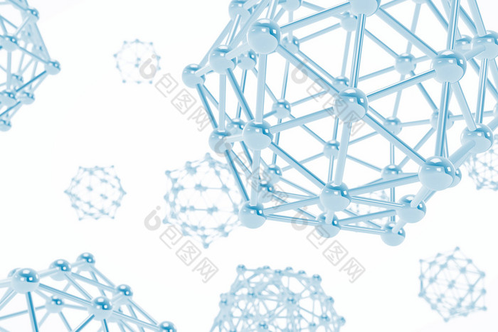 科学抽象的分子。3d 渲染