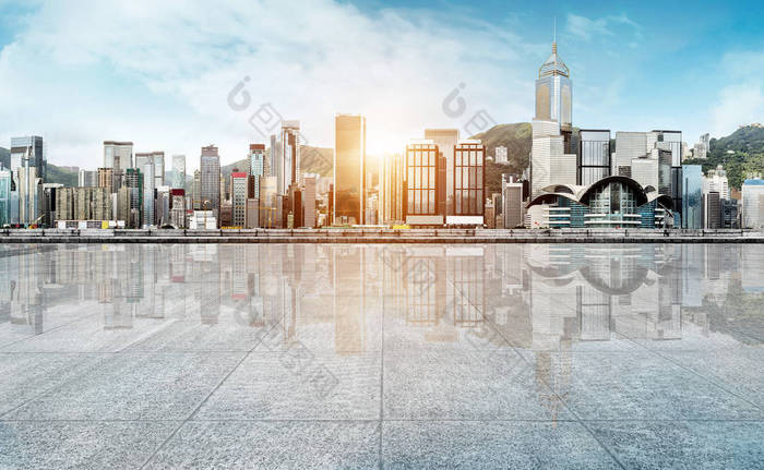 现代城市天际线图片-包图网企业站