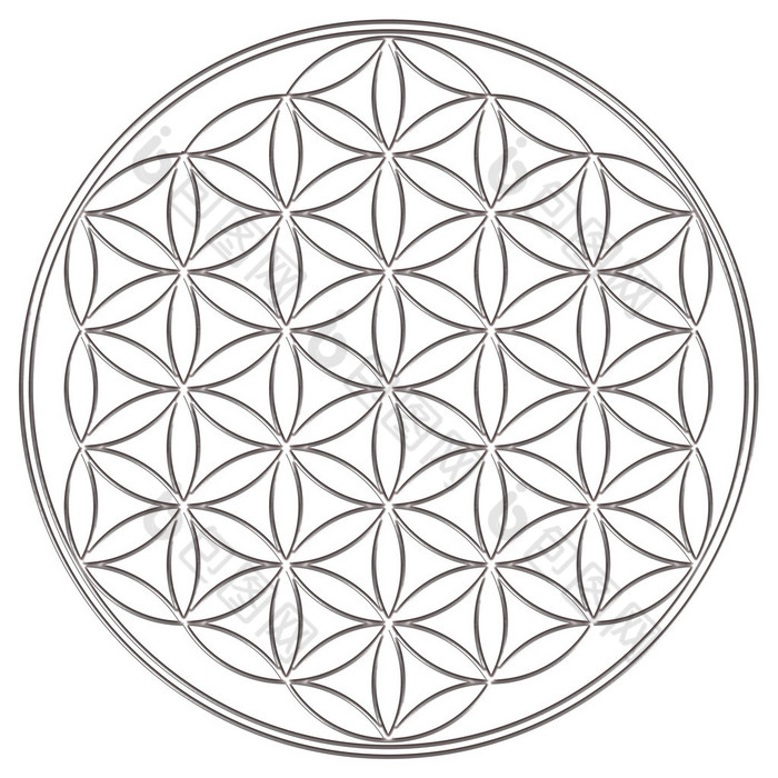 生活神圣几何象征和谐与平衡之花-包图企业站