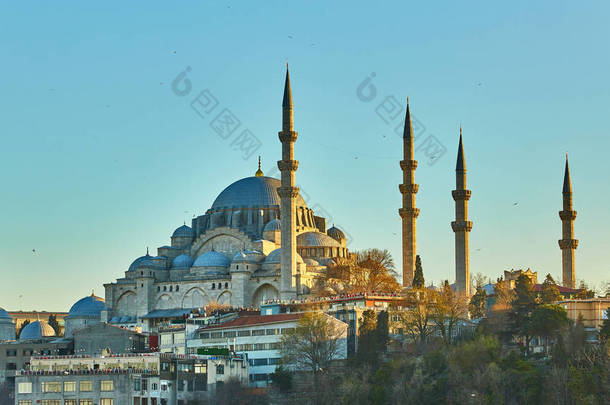 苏莱曼尼亚清真寺（Suleymaniye Mosque）是土耳其伊斯坦<strong>布尔</strong>的一座奥斯曼帝国清真寺。它是全市最大的清真寺.