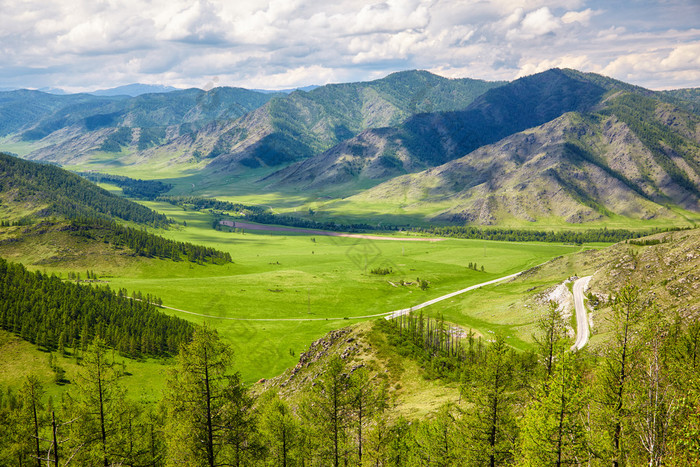 阿尔泰山风景传递希克曼