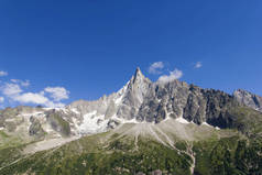 风景秀丽的落基山脉和清澈的蓝天, 阿尔卑斯, 法国