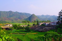 中国西南临广东省美丽的村庄