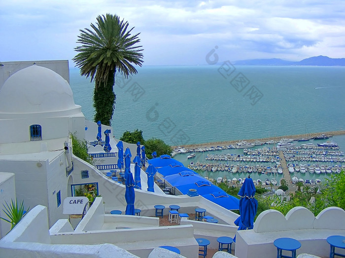 地中海咖啡厅高清图片下载-包图网