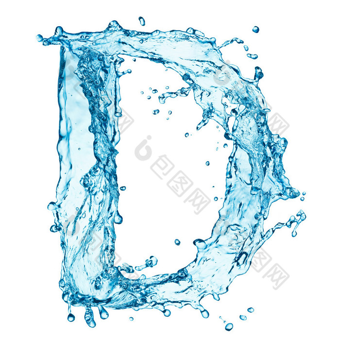 水溅字母 d