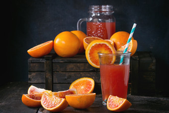美味的血橙水果汁