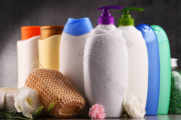 塑胶瓶，用于身体护理和美容产品