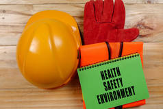 健康、安全和环境概念与一般文本和标准建筑安全设备