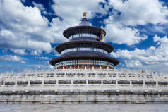 天坛, 世界遗产, 在中国北京, 它的中文名字意味着祈祷大厅的良好收成