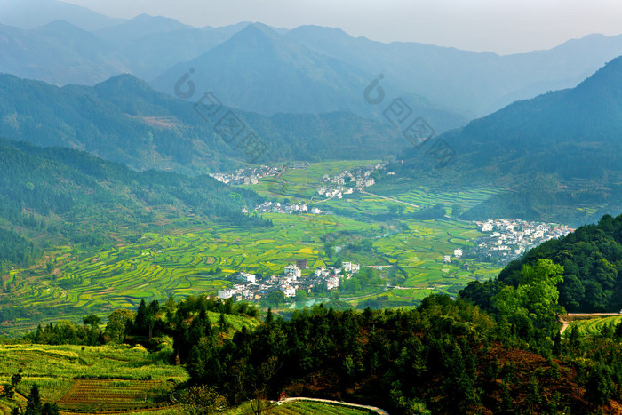 婺源中国乡村景观. 乡村舞台