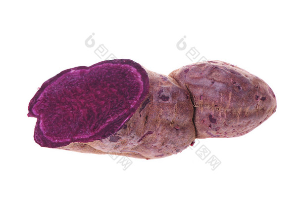 紫色彩色的甜土豆