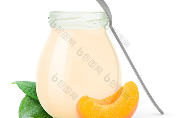 桃或杏酸奶