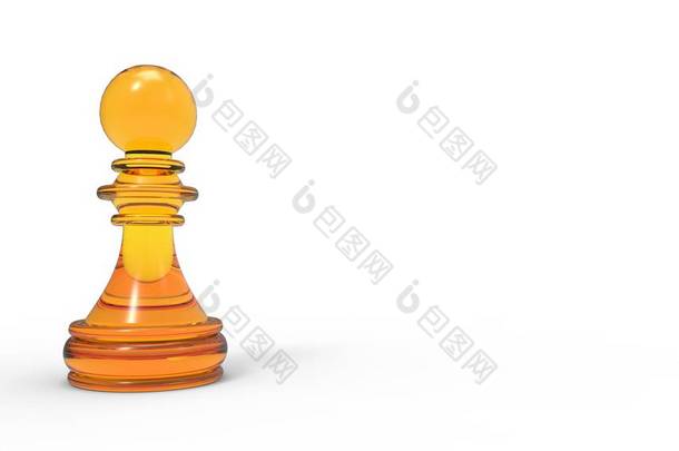 在白色背景下被孤立的国际象棋雕像/国际象棋演示的好方法