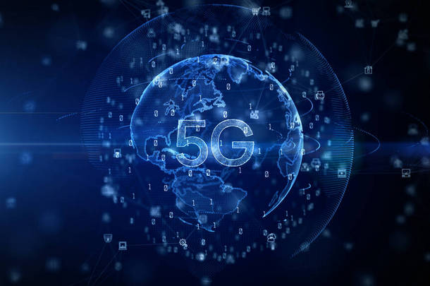 5g<strong>高速</strong>Internet Connection of things IOT, Futuristic Global and Social Network Connection, Technology N