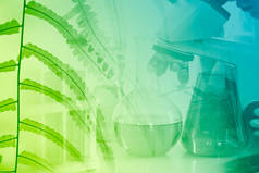 生物化学与生物化学科学天然绿色提取物与实验室概念研究