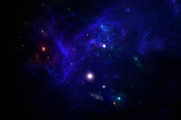 银河是一个由几百万或数十亿颗恒星以及气体和尘埃组成的系统，这些恒星被引力凝聚在一起。太空旅行，梦想的背景