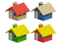 设置颜色的变化与四个房子