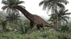 行走的恐龙恐龙的3d渲染