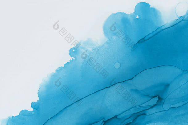 蓝色液体墨水,数字壁纸