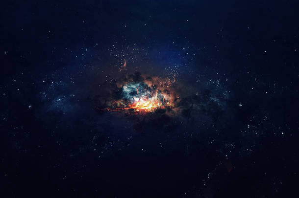 太空中的银河系, <strong>宇宙</strong>之美, 黑洞。由 Nasa 提供的元素