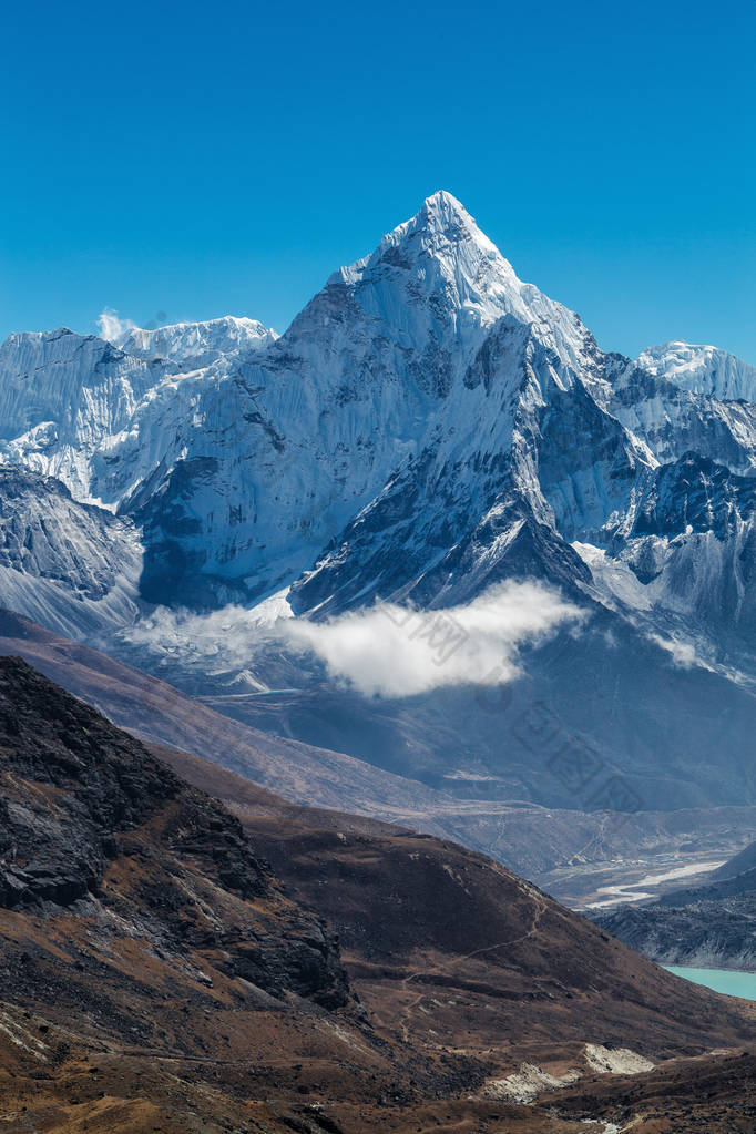 雪山环抱的喜马拉雅山