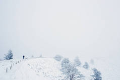 冬季的雪山风景