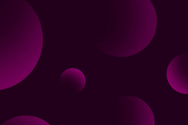 紫色深色抽象背景上的紫色圆形<strong>渐变</strong>.现代平面设计元素.