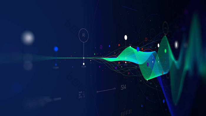 大数据流未来主义信息图形业务分析