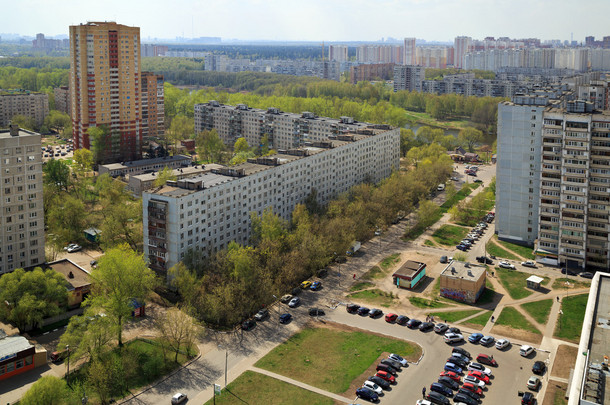 鸟瞰图的城市，在俄罗斯莫斯科州巴拉希哈.