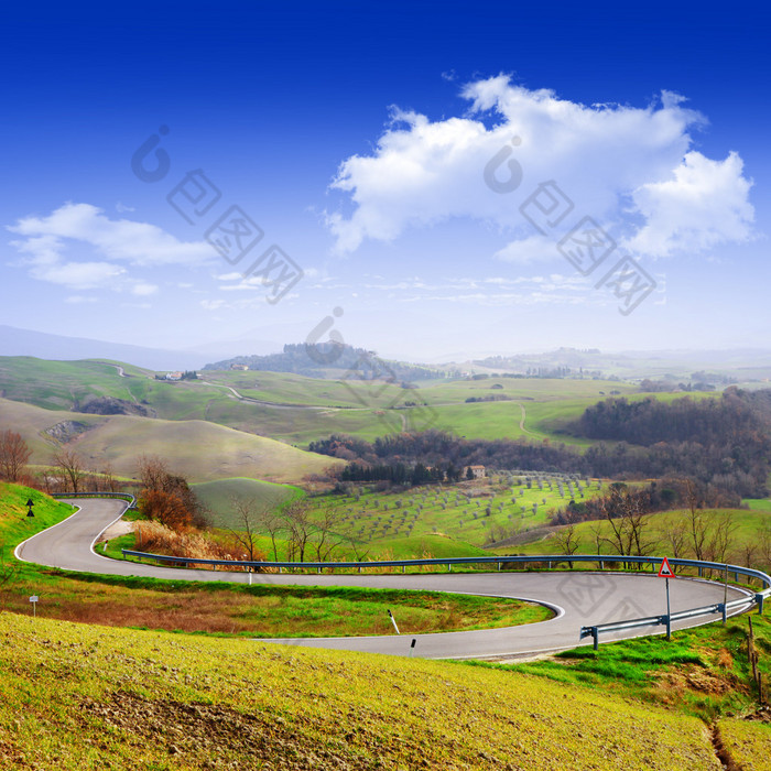 托斯卡纳风景。旅行在意大利系列