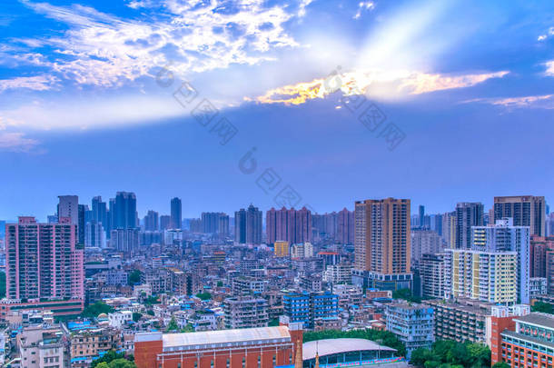 广州市建筑景观天际线