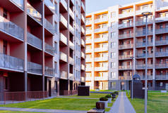 公寓住宅立面建筑与户外设施