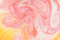 抽象背景与粉红色和橙色油漆