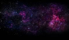 黑洞，行星和星系，科幻小说壁纸。深空之美宇宙中数十亿的星系宇宙艺术背景