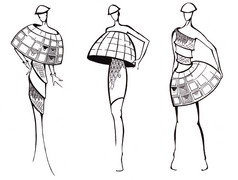 设计的连衣裙基于体系结构圆顶上