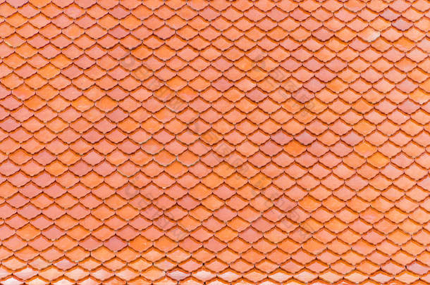 橙色的屋顶<strong>瓷砖</strong>是艺术的图案