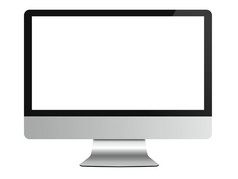 计算机显示器上白色隔离
